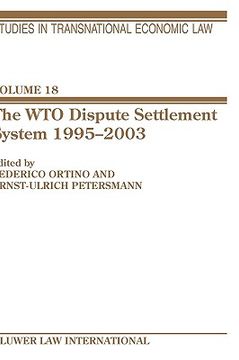 portada the wto dispute settlement system 1995-2003 (en Inglés)