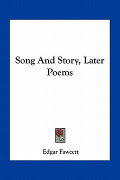 portada song and story, later poems (en Inglés)