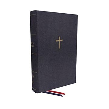 portada Nkjv, Single-Column Wide-Margin Reference Bible, Cloth Over Board, Blue, red Letter, Comfort Print: Holy Bible, new King James Version (en Inglés)