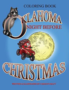 portada Oklahoma Night Before Christmas Coloring Book (en Inglés)
