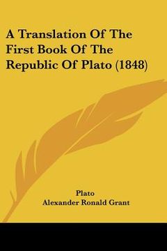 portada a translation of the first book of the republic of plato (1848)