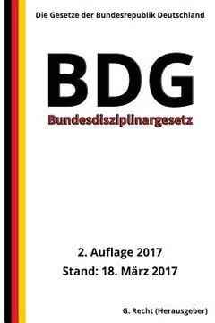 portada Bundesdisziplinargesetz - BDG, 2. Auflage 2017 (in German)