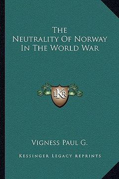 portada the neutrality of norway in the world war