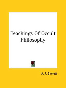 portada teachings of occult philosophy (en Inglés)