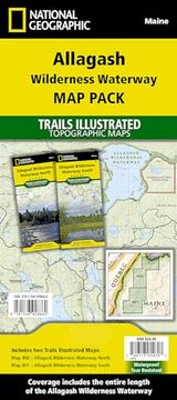 portada Allagash Wilderness Waterway [Map Pack Bundle] (National Geographic Trails Illustrated Map) (en Inglés)