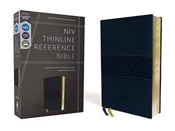 portada Niv, Thinline Reference Bible, Leathersoft, Navy, red Letter, Comfort Print (en Inglés)