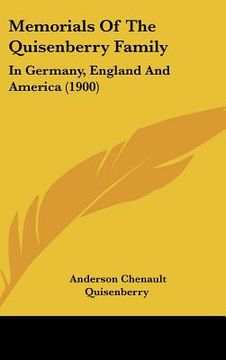 portada memorials of the quisenberry family: in germany, england and america (1900) (en Inglés)