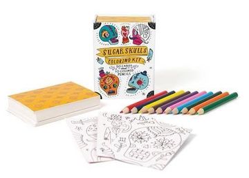 portada Sugar Skulls Coloring Kit (en Inglés)