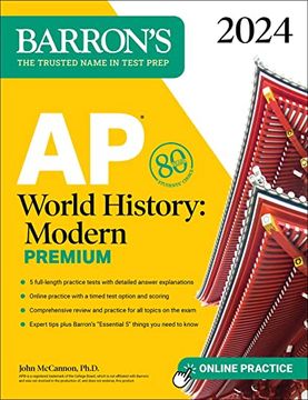portada AP World History: Modern Premium, 2024: Comprehensive Review with 5 Practice Tests + an Online Timed Test Option