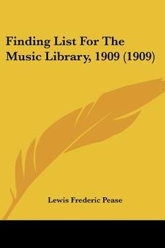 portada finding list for the music library, 1909 (1909) (in English)