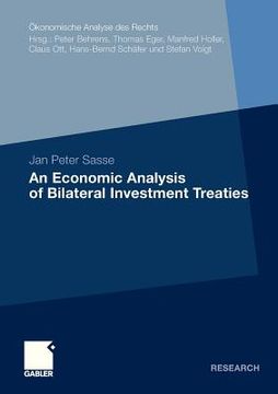 portada an economic analysis of bilateral investment treaties (en Inglés)