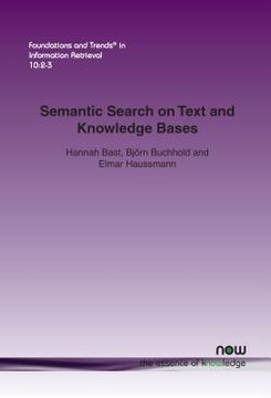 portada Semantic Search on Text and Knowledge Bases