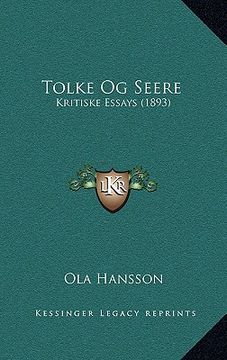 portada Tolke Og Seere: Kritiske Essays (1893) (en Noruego)
