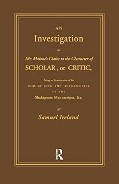 portada Investigation Into mr. Malone's Claim to Charter of Scholar: Volume 24 (en Inglés)
