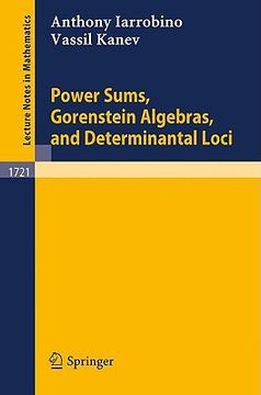 portada power sums, gorenstein algebras, and determinantal loci (en Inglés)