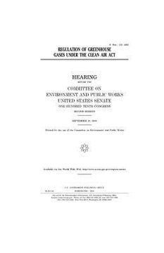 portada Regulation of greenhouse gases under the Clean Air Act (en Inglés)