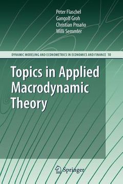 portada topics in applied macrodynamic theory (en Inglés)