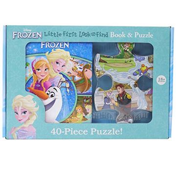 portada Disney Frozen: Little First Look and Find Book & Puzzle (en Inglés)
