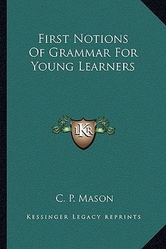 portada first notions of grammar for young learners (en Inglés)