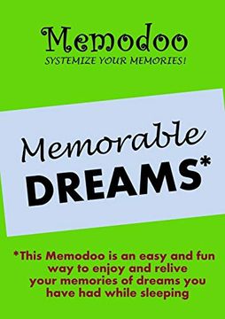 portada Memodoo Memorable Dreams (in English)