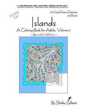 portada islands, a coloring book for adults, volume 2, 30 hand-drawn drawings, 30 poems (en Inglés)