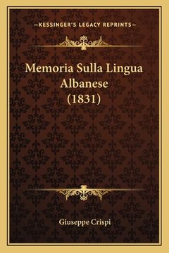 portada Memoria Sulla Lingua Albanese (1831) (in Italian)