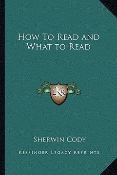 portada how to read and what to read (en Inglés)