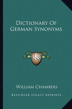 portada dictionary of german synonyms (en Inglés)