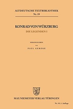 portada Die Legenden i (Altdeutsche Textbibliothek) (en Alemán)