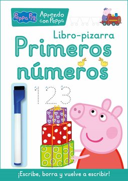 portada Primeros Números (Libro-Pizarra) (Peppa Pig. Cuaderno de Actividades): Escribe, Borra y Vuelve a Escribir! (in Spanish)
