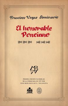 portada EL HONORABLE PONCIANO