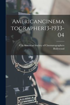 portada Americancinematographer13-1933-04 (en Inglés)
