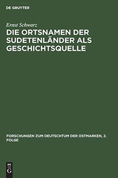 portada Die Ortsnamen der Sudetenländer als Geschichtsquelle (en Alemán)