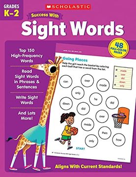 portada Scholastic Success With Sight Words Workbook (libro en Inglés)