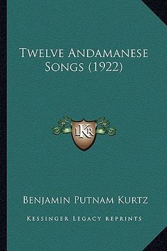 portada twelve andamanese songs (1922) (in English)