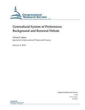 portada Generalized System of Preferences: Background and Renewal Debate (en Inglés)