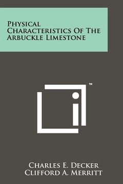 portada physical characteristics of the arbuckle limestone (in English)
