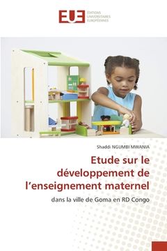 portada Etude sur le développement de l'enseignement maternel