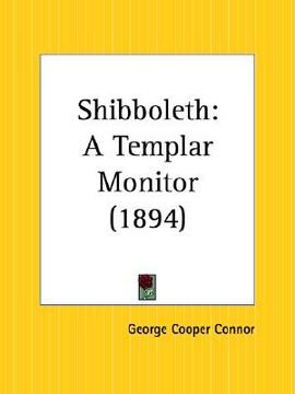 portada shibboleth: a templar monitor (in English)