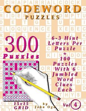 portada Codeword Puzzles: 300 Puzzles, Volume 4 (en Inglés)