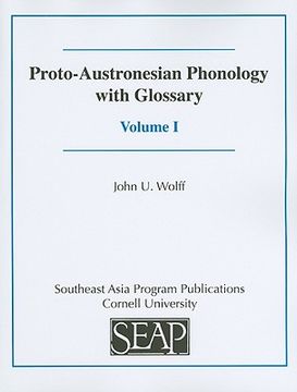 portada proto-austronesian phonology with glossary, volume i (en Inglés)