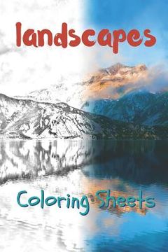 portada Landscape Coloring Sheets: 30 Landscape Drawings, Coloring Sheets Adults Relaxation, Coloring Book for Kids, for Girls, Volume 5