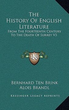 portada the history of english literature: from the fourteenth century to the death of surrey v3