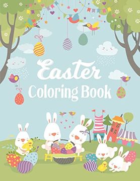 portada Easter Coloring Book: Adult Coloring Book With Fun, Happy Easter, Relaxing Coloring Pages, Easter Eggs, Easter Bunnies, Easter Coloring Pages (Easter Coloring Lucy) 