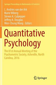 portada Quantitative Psychology: The 81st Annual Meeting of the Psychometric Society, Asheville, North Carolina, 2016 (en Inglés)