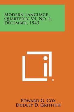 portada Modern Language Quarterly, V4, No. 4, December, 1943 (in English)