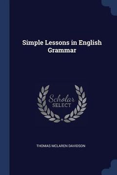 portada Simple Lessons in English Grammar