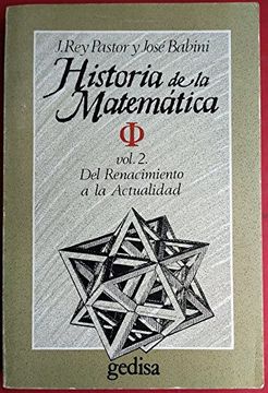 portada Historia de la Matematica 2 del Renacimiento a la Actua  Lidad (Filosofia de la Ciencia / hi