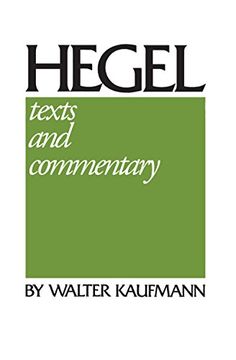 portada Hegel: Texts and Commentary (en Inglés)