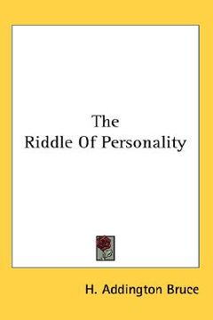 portada the riddle of personality (en Inglés)